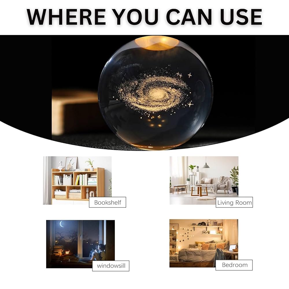 LumaSphere™ 3D Crystal Lamp Ball (Assorted Design)