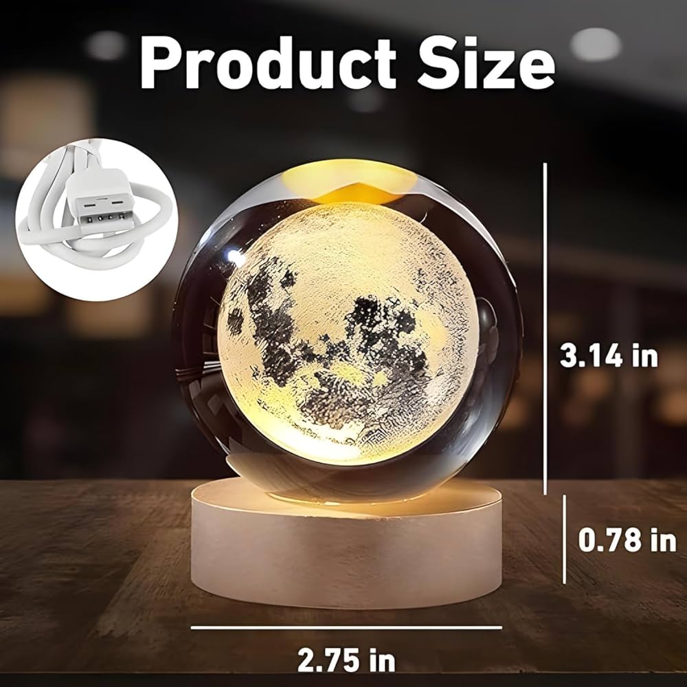 LumaSphere™ 3D Crystal Lamp Ball (Assorted Design)