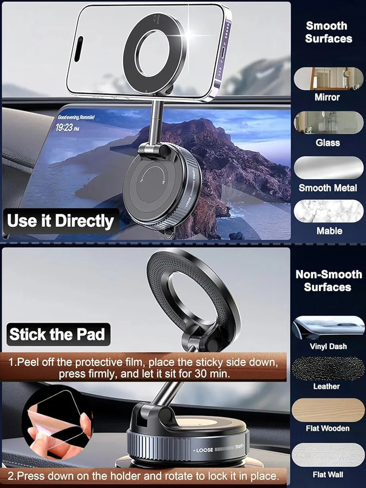 VacuMag™ Magnetic Vacuum Phone Mount
